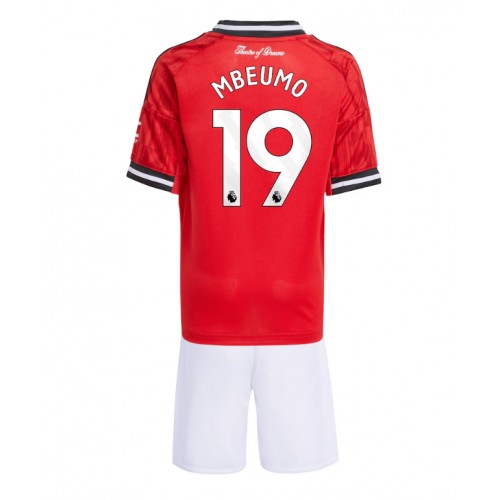 Manchester United Bryan Mbeumo #19 Hemmaställ Barn 2025-26 Kortärmad (+ Korta byxor)